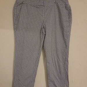 Patterned Black and White Pants